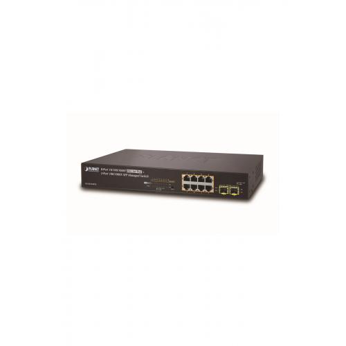 8-Port 10/100/1000T 802.3at PoE + 2-Port 100/1000X SFP Managed Switch