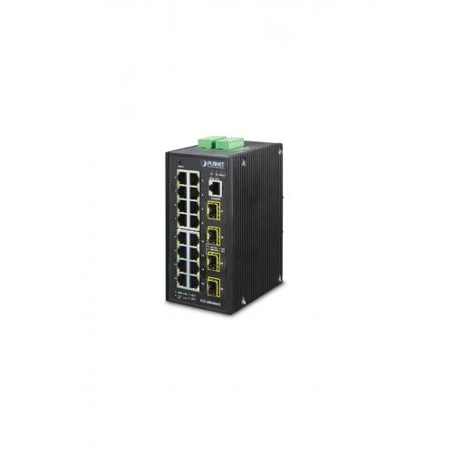 Industrial 16-Port 10/100/1000T + 4 100/1000X SFP Managed Switch (-40~75 Degrees C)