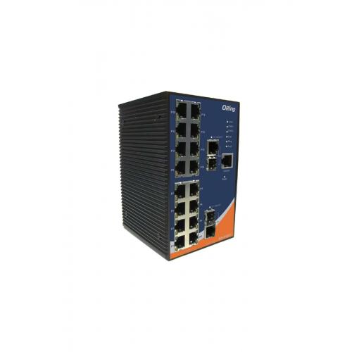 Rugged 16x 10/100TX (RJ-45) + 2x 100/1000 Combo (SFP/RJ-45)