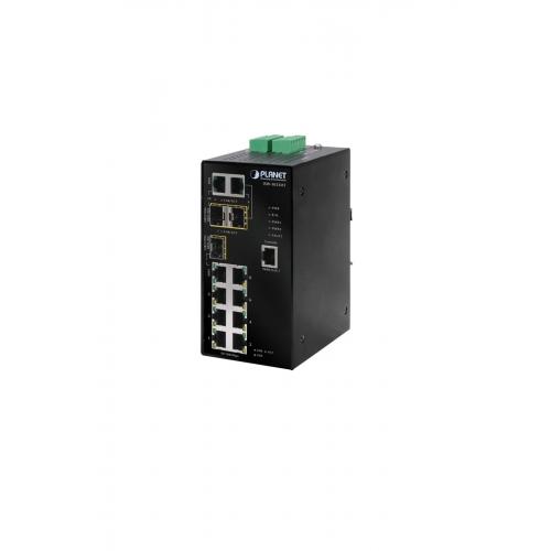 IP30  SNMP 7-Port/TP + 3-Port Gigabit Combo Industrial Ethernet Switch (-40 to 75 degree C)