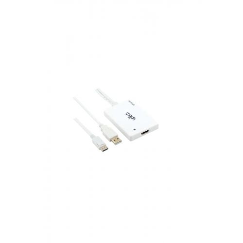 Display Port + USB Audio - HDMI Dişi Çevirici Kablo 0.15M