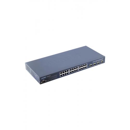 24-Port 10/100/1000Mbps with 4 Shared SFP Managed Switch