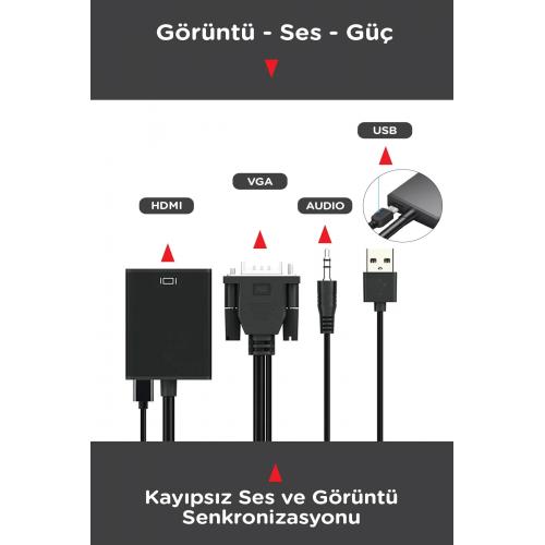 Kx1021c Vga / Hdmı Analog Dijital Çevirici Kablo