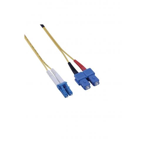 Fiber Optik LSZH Patch Kablo LC-SC Single Mode 9/125 Duplex - 1m (2.0mm)