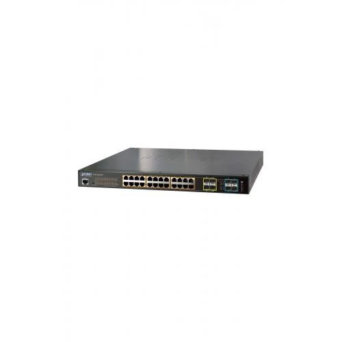 L2+ 24-Port 10/100/1000Mbps 802.3at PoE + 4-Port 10G SFP+ Managed Switch