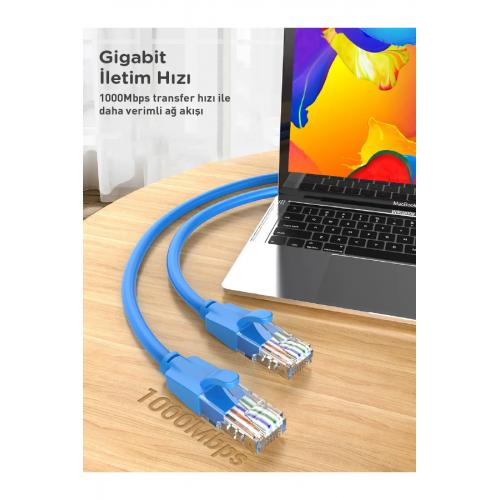 Cat6 Utp 1000mbps Ethernet Patch Modem Lan Kablosu - Sarı - 1mt