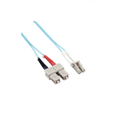 Fiber Optik LSZH Patch Kablo LC/PC-SC/PC MM 50/125 OM3 Duplex 2m (2.0mm)