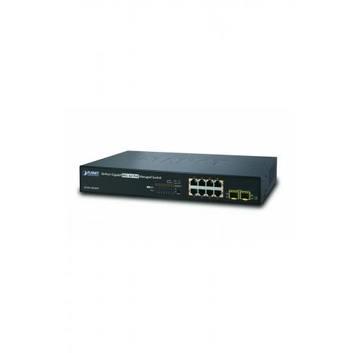 8-Port 10/100/1000Mbps + 2 100/1000X SFP Managed Ethernet Switch