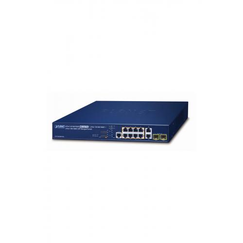 L2+ 8-Port 10/100/1000T 802.3at PoE + 2-Port 10/100/1000T + 2-Port 100/1000X SFP Managed Switch