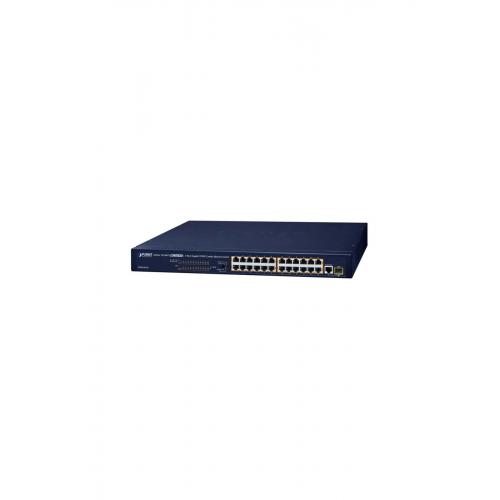 24-Port 10/100BASE-TX 802.3AT PoE + 1-Port Gigabit Tp/sfp Combo Ethernet Switch