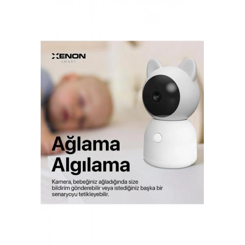 Akıllı Bebek Kamerası Sıcaklık ve Nem Ölçümü ve Ninni Çalma Smart Baby Camera