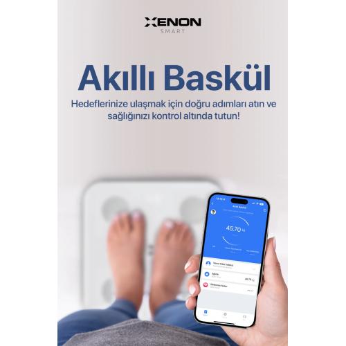 Akıllı Dijital Tartı Baskül Yağ Su Kas Vücut Kitle Endeksi Kilo Ölçer Tartı Bluetooth Bağlantılı