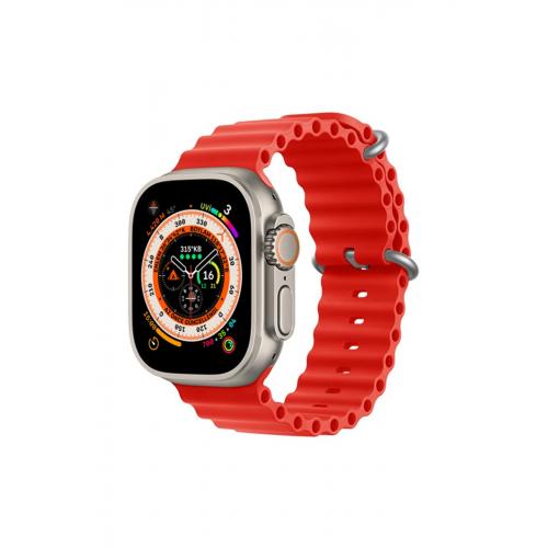 Apple Watch Ultra 8/se/7/6/5/4/3/2/1 Uyumlu Tüm Seriyle 49mm Premium Lansman Ocean Silikon Kordon