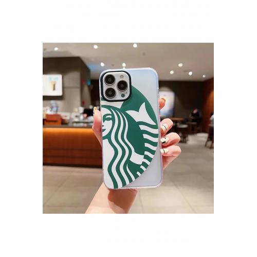 Iphone 14 Pro Max Starbucks Hologramlı Silikon Mika Kılıf