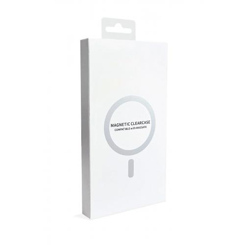 iPhone 15 Pro Max için MagSafe özellikli Mika Sert Kristal Şeffaf Kılıf