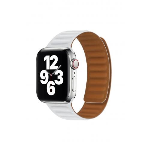 Apple Watch 8/se/7/6/5/4/3/2/1 Tüm Seriyle Uyumlu Premium Baklalı Model Deri Kayış - 42/44/45mm