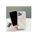 iPhone 14 Pro Max Kristal Desenli Beyaz Degrade Silikon Kılıf