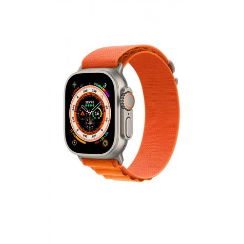 Apple Watch Ultra 8/se/7/6/5/4/3/2/1 Tüm Seriyle Uyumlu 49mm Premium Lansman Kumaş Kordon