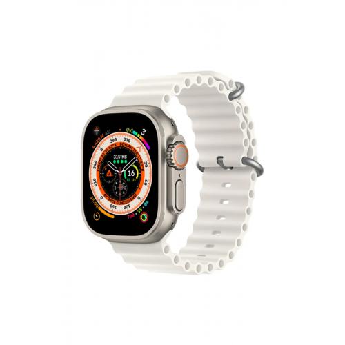 Apple Watch Ultra 8/se/7/6/5/4/3/2/1 Tüm Seriyle Uyumlu 49mm Premium Lansman Ocean Silikon Kordon
