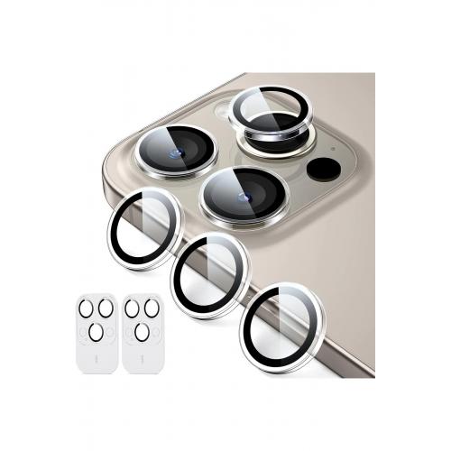 iPhone 15 Pro AR Anti Reflekte Safir Lens Koruyucu Uyumlu