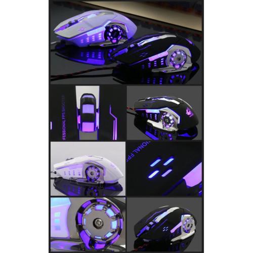 T60 2400 Dpı Rgb Işıklı Usb Profesyonel Kablolu Optik Oyuncu Mouse