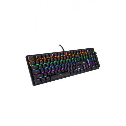 Hp GK100F Mekanik Gaming Klavye, Kablolu Klavye Modern Tasarım Türkçe Q Klavye Rgb Işıklı