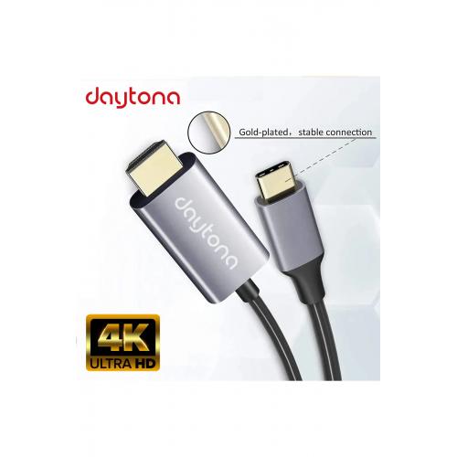 Ch-01 Type-c To 4k Ultra Full Hd Hdmı Usb-c Tak Çalıştır Görüntü Aktarım Kablosu-2m