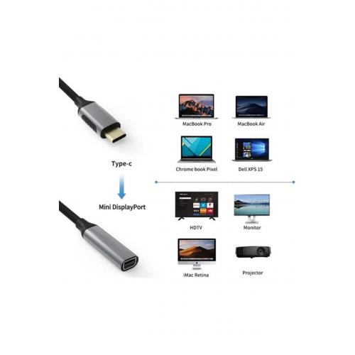 Mini Display Port 4k Ultra Hd Görüntü Aktarıcı Çevirici Adaptör Fc-k01 Type-c™ To