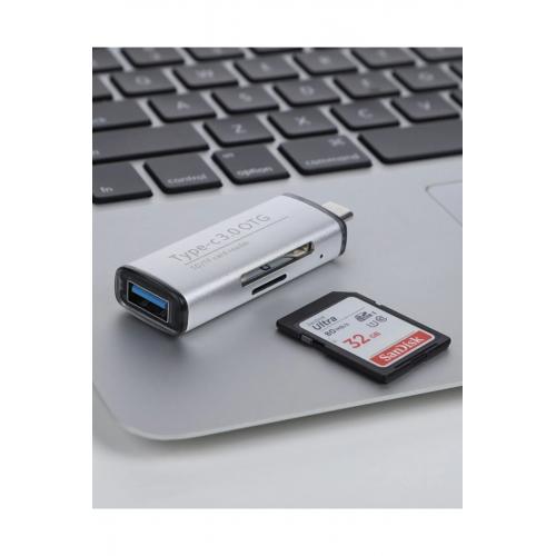 Sda-103 Type-c To Usb Flash Otg Veri Aktarım Sd Tak Çalıştır Kart Okuyucu Çevirici