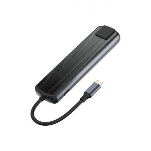 Tc/090 Type-c To 3* Usb 3.0 4k Hd Hdmı Rj45 Gigabit Ethernet Pd Çevirici Hub Adaptör