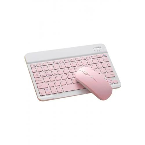 Mk-4 Kablosuz Ergonomik Apple Manyetik Tablet Kılıf Uyumlu Klavye Mouse Kiti(TürkçeQ Klavye)