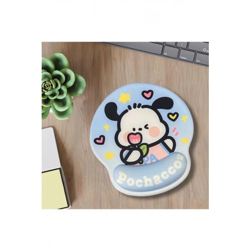 Desenli Ergonomik Desenli Mouse Pad Mavi - Pochacco