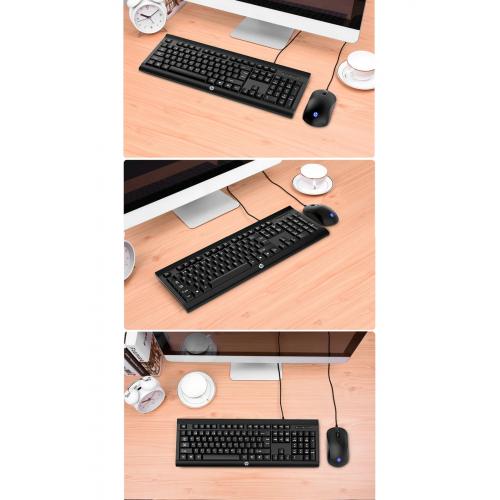 KM100 Kablolu Klavye Mouse Set Kurulumu Kolay Tak Çalıştır Şık Zafir Modern Tasarım Türkçe Q Klavye