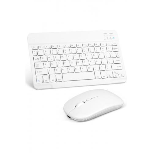 Mk-4 Kablosuz Ergonomik Apple Manyetik Tablet Kılıf Uyumlu Klavye Mouse Kiti(TürkçeQ Klavye)