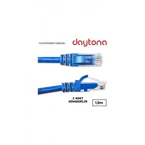 Cat6 Gigabit Internet Ethernet 10gbps Rj45 Lan Kablosu 1,5 Metre (2 ADET) A5208