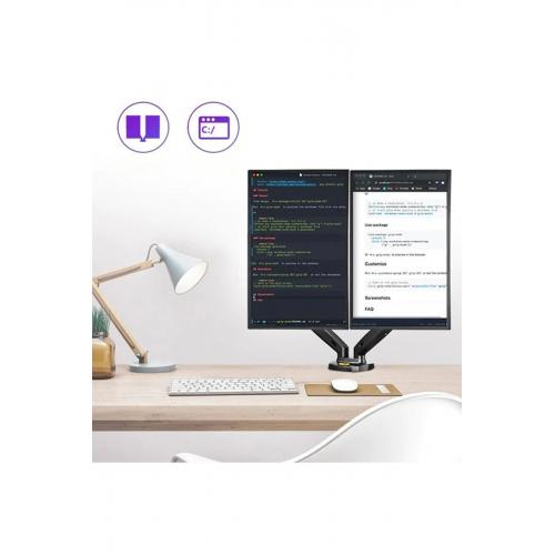 Nb F160 Çift Kol Amortisörlü Monitör Tutucu 17-30