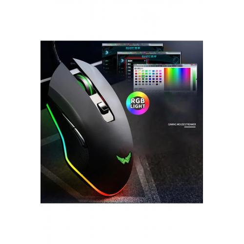 T40 2400 Dpı Rgb Işıklı Profesyonel Kablolu Optik Oyuncu Mouse