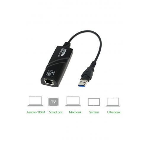 Fc-13 Usb Uyumlu  3.0 1000mbps Yüksek Hızlı Gigabit Ethernet Lan Ağ Adaptör Rj45 Çevirici