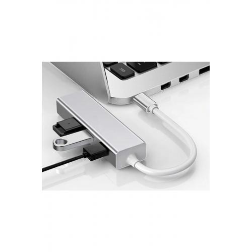 Fc05 Type-c To 3 X 3.0 Usb + Rj45 Lan Ethernet Çevirici Macbook Uyumlu