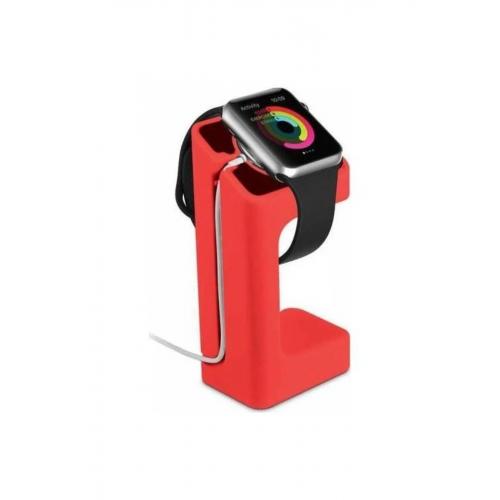 Apple Watch Masaüstü Dock Kırmızı Şarj Standı 38 mm / 42 mm