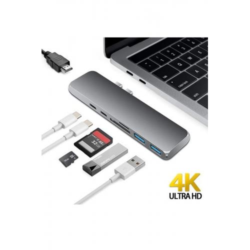 Macbook Uyumlu 7in1 Type-c Hd 4k Card Reader & Hub