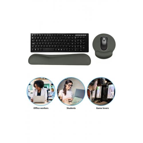 Mps Ergonomik Klavye Bilek Desteği ve Yuvarlak Mousepad Seti