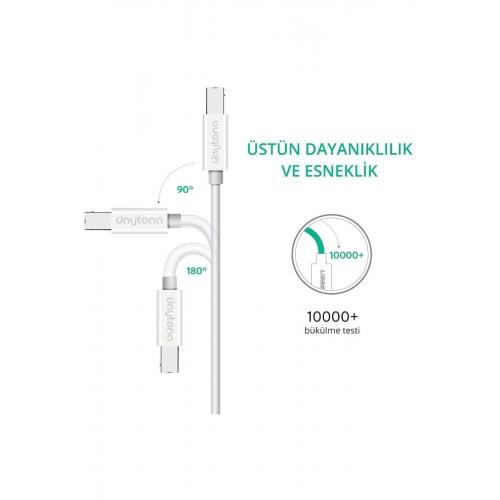 Tb1-1 Type-c To Usb B Telefon Bilgisayar Tablet Için Piyano Yazıcı Çevirici Kablo (1-metre)