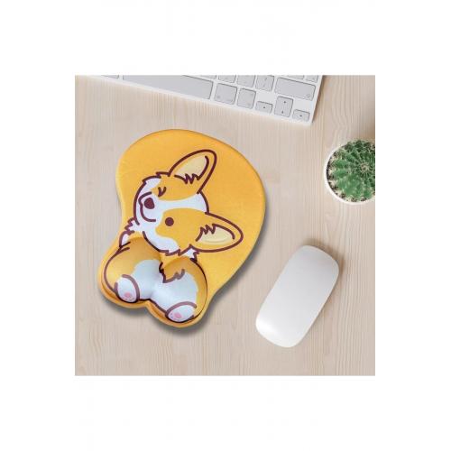 Desenli Ergonomik Desenli Mouse Pad Turuncu - Tilki