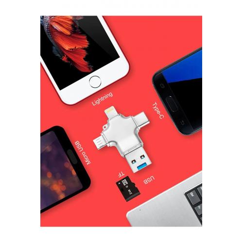 Hc05 Ios Apple Android Type-c Lightning Usb-a Microsd Tf Kart Okuyucu