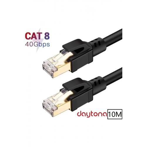 Cat8 Gıgabıt 40gbps S/ftp 2000mhz Altın Uçlu Yüksek Hızlı Internet Kablosu (10 METRE) A5217