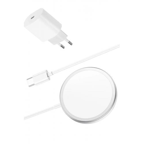 Iphone 11-12-13-14 Pro Promax Uyumlu Kablosuz Wireless Şarj Ve 20w Adaptör Seti