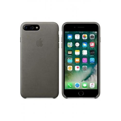 Apple Iphone 7/8 Plus Telefon Uyumlu Ultra Slim Mikrofiber Deri Kılıf - Gri