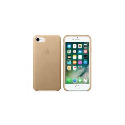 Apple Iphone 7/8 Telefon Uyumlu Ultra Slim Mikrofiber Deri Kılıf - Açık Kahverengi