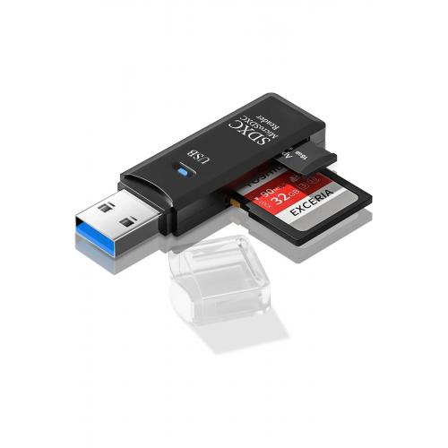 No143 Usb To Sd/micro Sd Kart Okuyucu Çevirici Adaptör 2 Adet